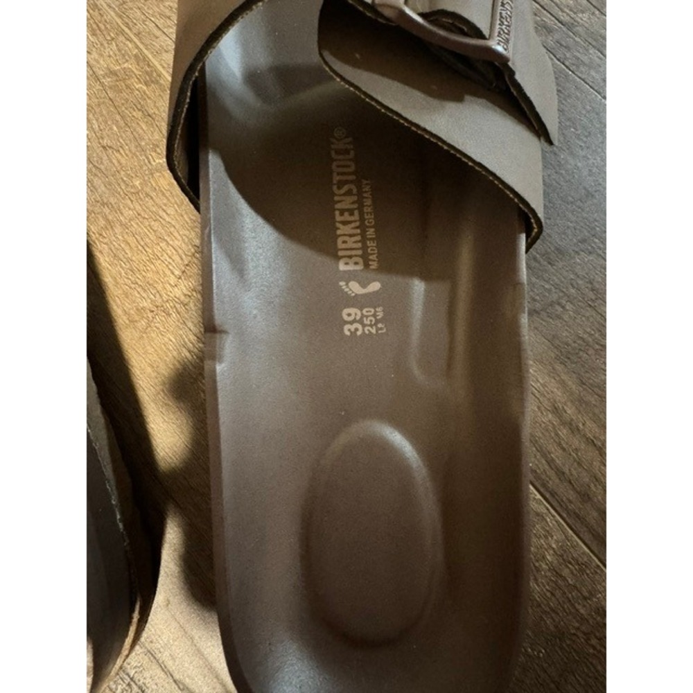 Birkenstock Madrid EVA Mocha Brown Single Strap Slide Sandals Women 39 L8 M6 new - Picture 4 of 5